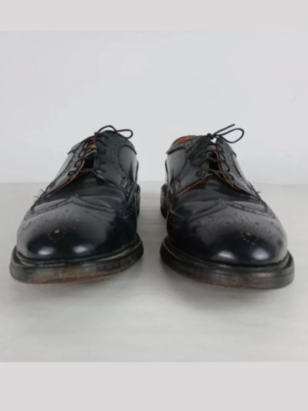 Thom Mcan Du Pont Corfam Men's Size 9 D Black Oxford Dress Lace‎ Up Shoes